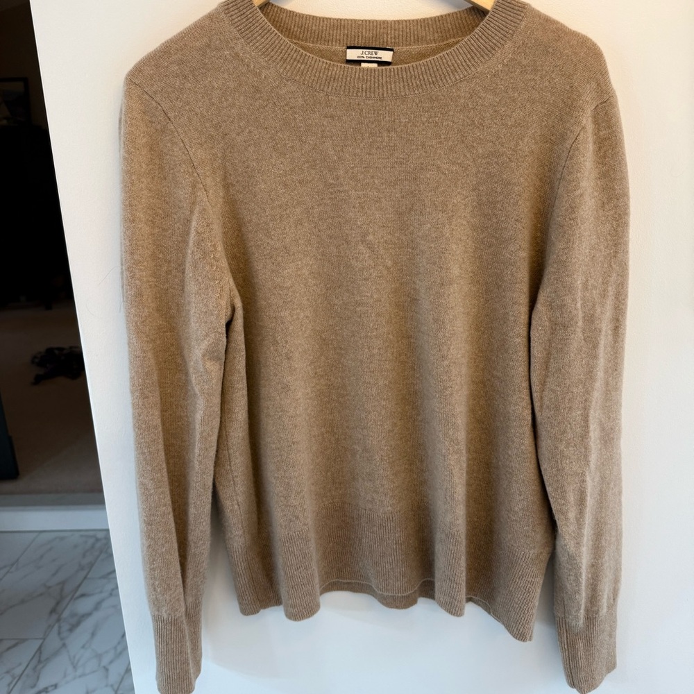 J. Crew Cashmere Sweater in Beige